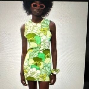 ZARA MINI FLORAL SLEEVELESS DRESS